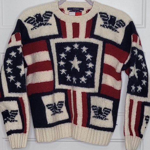 Boys L Tommy Hilfiger Hand- Knitted Wool Sweater - Picture 1 of 6